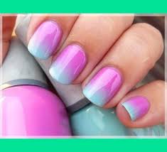 Ta Da Pink And Sky Blue Ombre Nails Magda A S Photo Beautylish With two accent nails lookin' like a damn matisse (at least, on his worst day in the '80s) and the other three looking like a soft with a swirly mix of pink and orange and a bright slice of melon on the accent nail, this ombré manicure is killer for your insta feed.