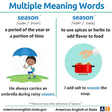 Multiple Meaning Words Season Multiple Meaning Words English Vocab Advanced English Vocabulary