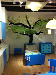 When i think of adventurous little boys, i think of them playing outside, building forts in the woods, etc. Ikea Leaf Ikea Leaf Canopy Baby Room Paintings Jungle Baby Room