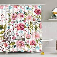 Saturday knight ltd shower curtain fabric watercolor floral 72 x 72 new. Amazon Com Modern Timesm Bathroom Shower Curtain Colorful Flower Shower Curtains Durable Fabric Bath Curtain Waterproof Odorless Bathroom Curtain 12 Hooks Home Kitchen