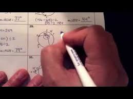 It covers central angles, inscribed angles, arc measure Circle Unit Review Page 4 26 31 Angles Formed By Cords Secants And Tangents Youtube