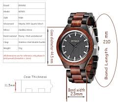 Bymax Men Wooden Watch Analog Quartz Lightweight Handmade Casual Sports  Wood Wrist Watches : Amazon.in: Fashion