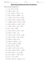 One each side of the equal side, also known as yields, the number and type of atoms are. 262 Balancing Chemical Equations Answer Key Balancing Equations Worksheet Year 6 Prior Knowledge Questions Do These Before Using Well