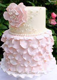 Elegant Fondant Petal Cake A Cake Decorating Video Tutorial Petal Cake Cake Decorating Videos Cake