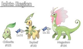 OC] Just the Chikorita line. Nothing else. : r/pokemon
