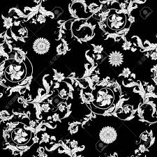 Rococo style floral wallpaper self adhesive sticker roll. Seamless Pattern Background In Baroque Rococo Victorian Renaissance Style Trendy Floral Vintage Pattern Colo Digital Illustration Art Design Illustration