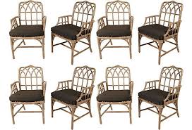 Mcguire Rattan Gothic Chairs Set Of 8 Gothic Chair Chair Rattan