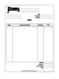 A typical hotel receipt contains a number of items relevant to the bill and services of your hotel. Free 4 Hotel Receipt Forms In Pdf