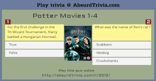 This post was created by a member of the buzzfeed community.you can join and make yo. Trivia Quiz Potter Movies 1 4