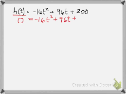 Quadratic Equations With Projectile Motion Quadratics Quadratic Equation Kids Education