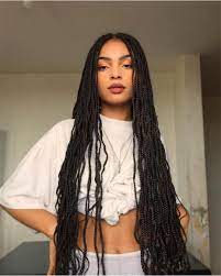 Thin Box Braids Longboxbraids Thin Box Braids Boxbraidshairstyles Box Braids Styling Blonde Box Braids Box Braids Hairstyles