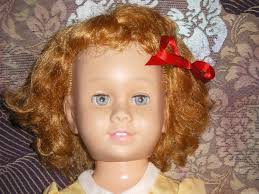 Wonderful Vintage 2nd Issue Chatty Cathy Made in 1960 Blonde Curly Bob-  Blue Eyes Freckles Original Nursery School Outfit Free Shipping