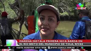 MARENA instala primera nica barda en el Río Brito en Tola, Rivas