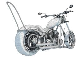 3d Modeling Chopper Bike Chopper Bike