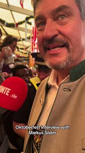 Markus Söder talks about Oktoberfest in Munich