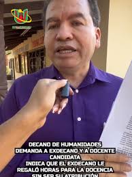 HUMANIDADES. VELARDE DEMANDA A EXDECANO MARCELO SOSA Y A LA CANDIDATA  MARIELA CASTRO El decano de Humanidades, Alejandro Velarde, este viernes  presentó la denuncia ante el Tribunal de Justicia ...