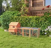 PawHut 80" Deluxe Chicken Coop - Large Wooden Hen House With Nesting Boxes  & Outdoor Run For Backyard Poultry