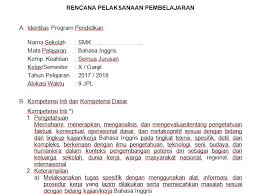 Rpp determinan matriks kelas xi sma kurikulum 2013. Rpp Bahasa Inggris Smk Kurikulum 2013 Versi 2017 Terbaru