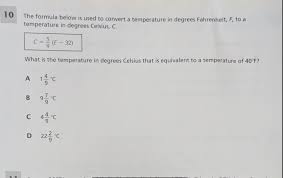 Convert fahrenheit to other temperature units. What Is The Temperature In Degrees Celsius That Is Equivalent To A Temperature Of 40 F Brainly Com