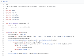 C Vector To Map Slicing A Map In C++