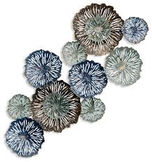 Find different designs, styles, shapes of metal wall decor & accents online at wholesale prices. Metal Floral Wall Decor Blue Bronze Contemporary Metal Wall Art By Buildcom Houzz