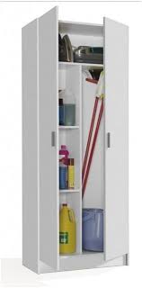Why you need wardrobe with drawers. Tall White 2 Door Utility Universal Storage Cupboard White 7142o