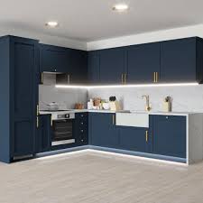 Pin By Debanjana Bhattacharya On Kitchen Style In 2020 Navy Kitchen Kitchen Fittings Classy Kitchen