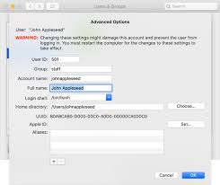 Change The Name Of Your Macos User Account And Home Folder Apple Support