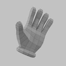 Cartoon Glove Hands Low Poly 5 Fingers Cartoon Gloves Low Poly Finger Cartoon