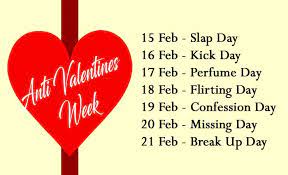 Here is a collection of funny slap day images and slap day status that you can share with your single friends. Anti Valentine Days Week List 2021 Slap Day Kick Day Breakup Day Missing Day Etc