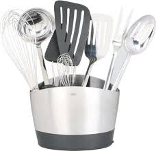 Our utensil sets have everything you need for a perfect cooking experience! 719812014210 Oxo Good Grips Brushed Stainless Steel Utensil Holder