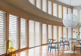 Schedule your smart blinds to move with the sunset, or while on vacation. Hunter Douglas Sheers And Shading In Toronto Rose Sun Motor