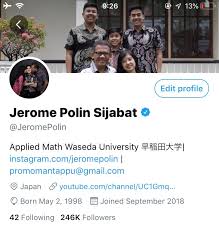 Channel youtube nihongo mantappu milik jerome polin kini sudah mempunyai 2,5 juta subcriber. Jerome Polin Sijabat On Twitter Hah Kok Bisa