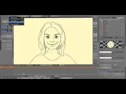 3d Portrait With Blender Freestyle And Grease Pencil Girl Youtube 3d Portrait Portrait Blender Tutorial