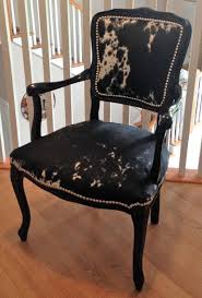French Cowhide Upholstered Accent Chair Etsy Upholstered Accent Chairs Accent Chairs Cowhide