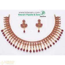 22k Rubies Emeralds Sets Elegant Gold Necklace Gold Ruby Necklace Silver Necklace Set
