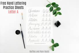 Grab these days of the week brush calligraphy practice sheets in printable and procreate friendly formats! Letter A Calligraphy Practice Sheets 8 Styles