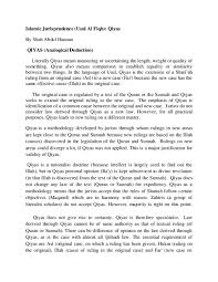 Qiyas kisy khty hin ? Doc Islamic Jurisprudence Usul Al Fiqh Qiyas Abdulhafeez Yakub Academia Edu