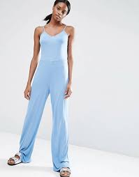 Asos Cami Jumpsuit With Wide Leg Asos