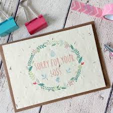 Sorry for your loss flowers images. Plantable Sorry For Your Loss Card Grows Into Flowers By Summer Lane Studio Notonthehighstreet Com