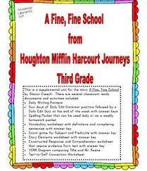 Houghton Mifflin Harcourt Journeys 2014third Grade A Fine Fine School Story Houghton Mifflin Harcourt Houghton Mifflin Daily Writing Prompts