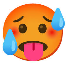 🥵 Faccina Accaldata Emoji, Faccina Che Ha Caldo Emoji