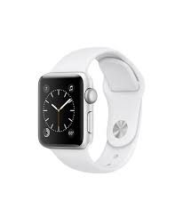 Black Apple Watch With White Sport Band Apple Watch Silver Aluminum Case With White Sport Band Apple Relogio Da Apple Apple Watch Relogio De Pulso Digital