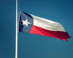 Image of Texas flag at halfstaff