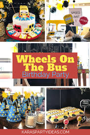 2nd Birthday Theme Ideas For Boy Wheels On The Bus Birthday Party Kara S Party Ideas 2nd Birthday Party For Boys Boy Birthday Party Themes Toddler Birthday Party Themes