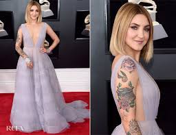 For julia michaels, it's all of the above. Julia Michaels In Paolo Sebastian Couture 2018 Grammy Awards Red Carpet Fashion Awards