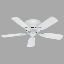 Hunter dempsey small flush mount ceiling fan with led lights. Hunter Low Profile 42 In Indoor Snow White Ceiling Fan 51059 The Home Depot