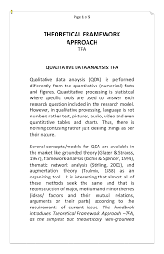 Here is a sample of qualitative research paper in which a selected case study is explained very clearly. Pdf Theoretical Framework Approach Tfa To Qualitative Data Analysis Qda