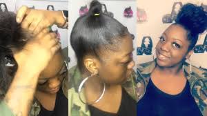 Messy bun with signature braid. Messy Bun Natural Hair Youtube