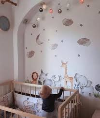 Safari Nursery Decor Wall Stickers Kids Wall Decal Boy Etsy Nursery Wall Decor Boy Baby Nursery Murals Baby Room Wall